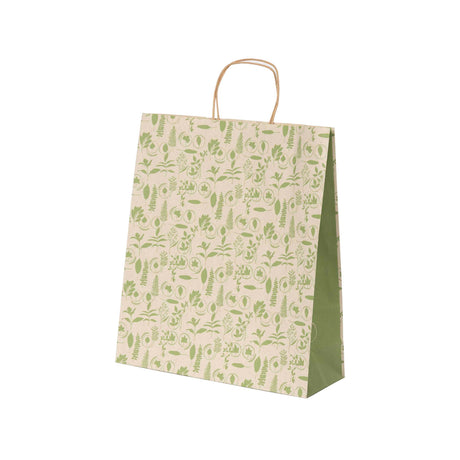 Buste Shopper Carta Erba Botanic con Manici in Carta Ritorta