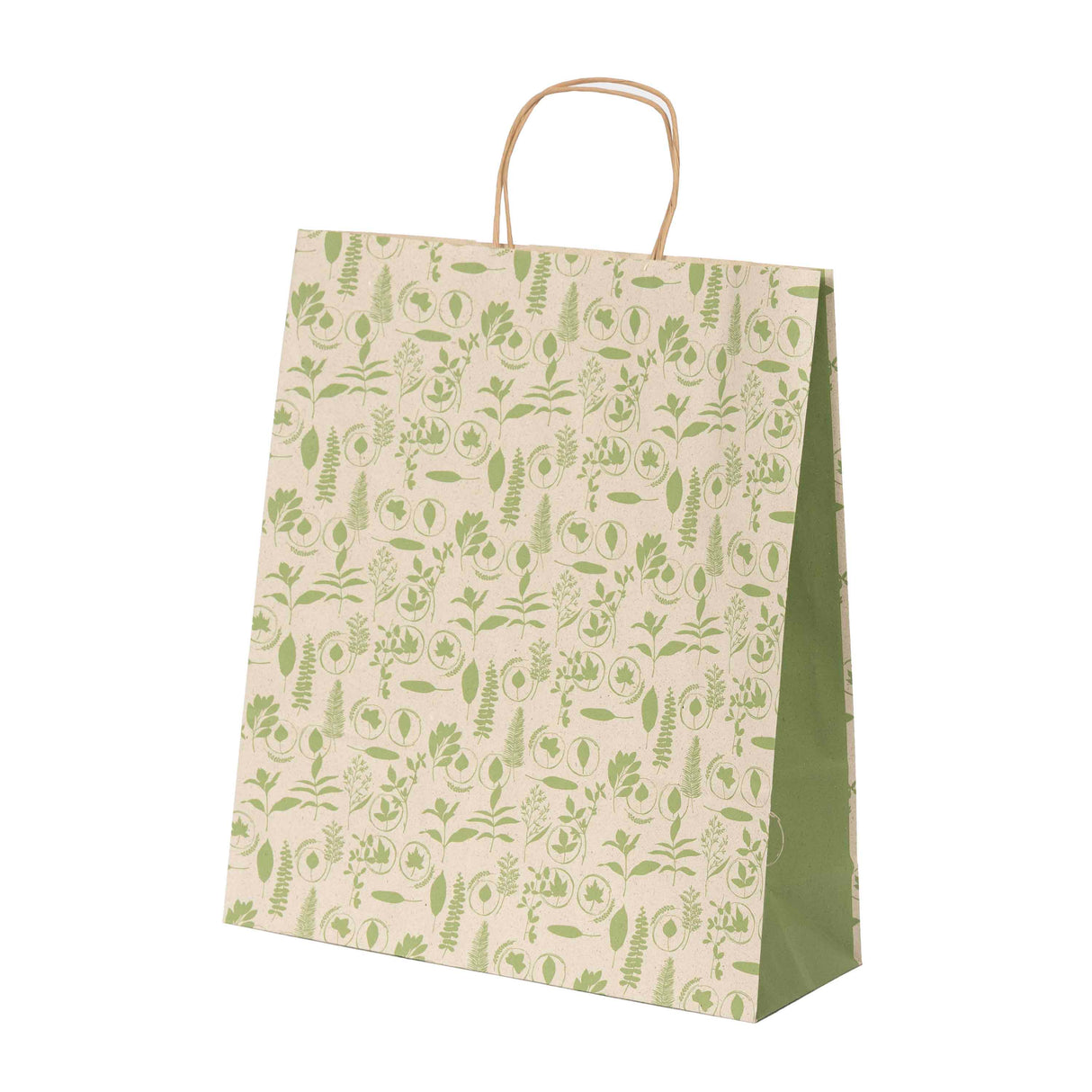 Buste Shopper Carta Erba Botanic con Manici in Carta Ritorta
