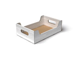 Cassetta in Cartone stampa legno bianco
