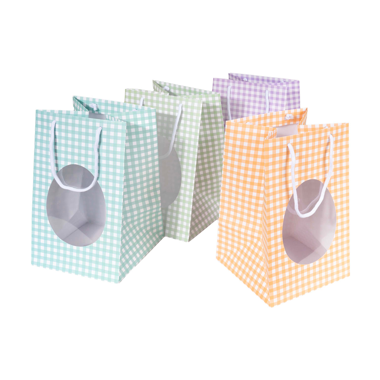 Shopper per Uovo di Pasqua Quadretti Mix con finestra