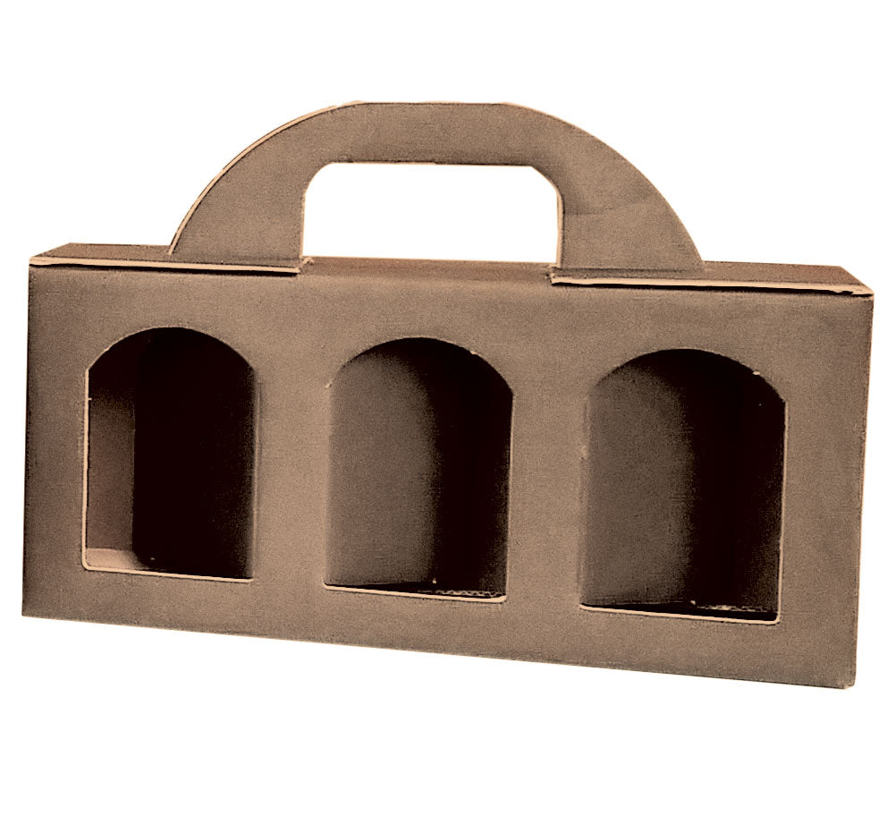 Scatola Porta Vasetti Goffrata h 12cm con Finestra