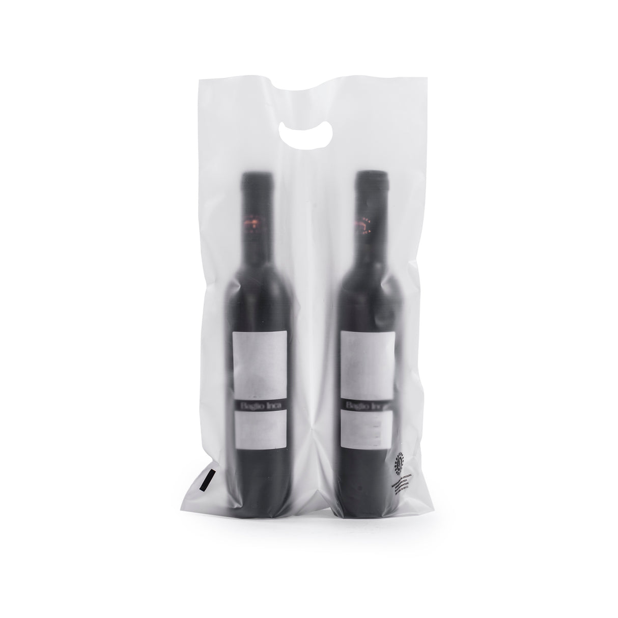 Shopper Plastica Wine Trasparente Per Bottiglie