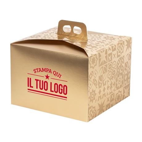 Portapanettone Basso 1KG Personalizzabile Fantasia Maioliche Metal