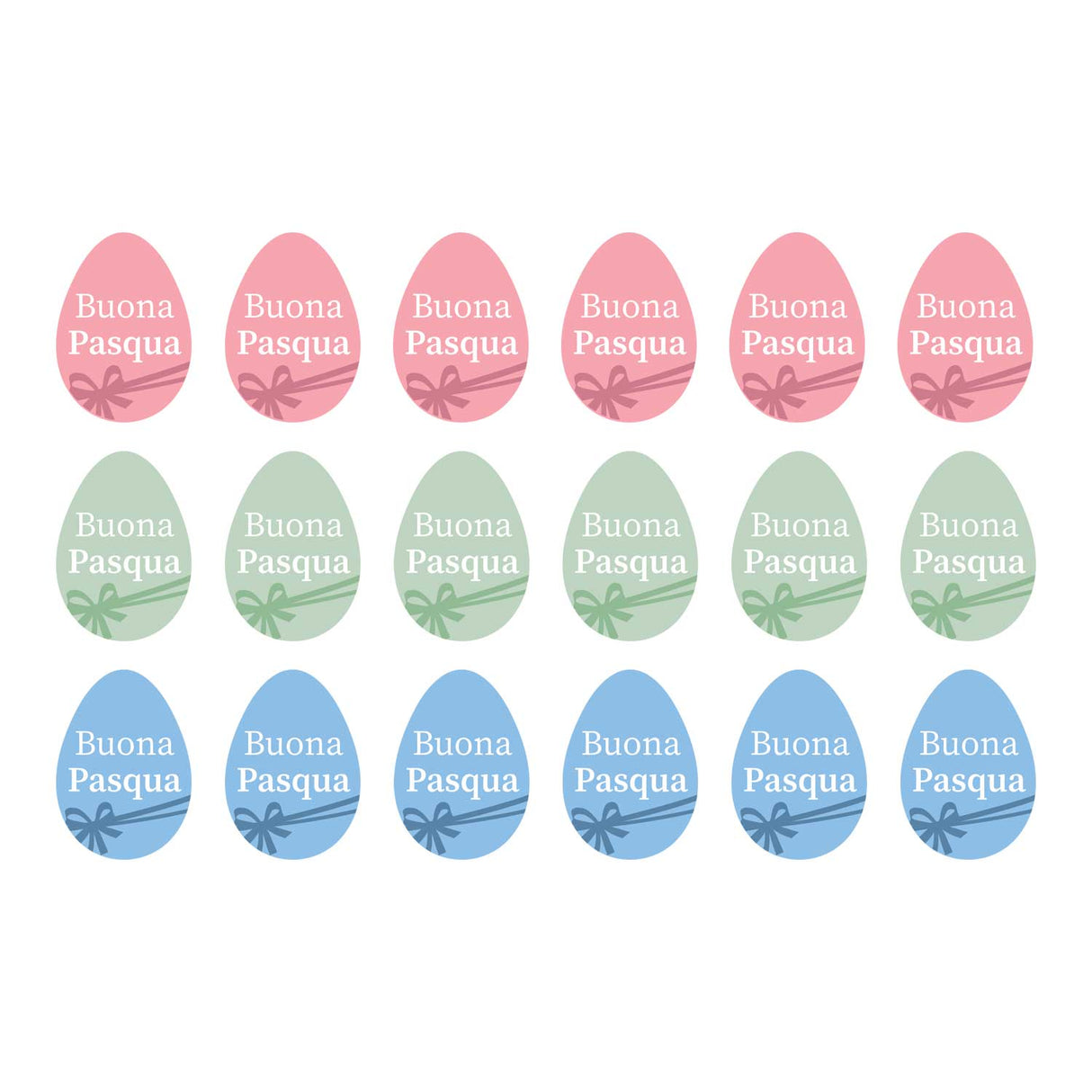 Etichette Buona Pasqua Pastello