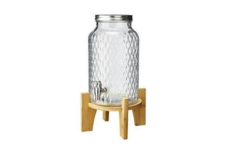 Jar Vetro con base in bamboo