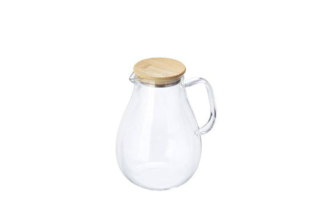 Caraffa in vetro con coperchio bamboo 1,7 litri