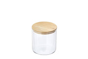 Vasetto in vetro con coperchio bamboo