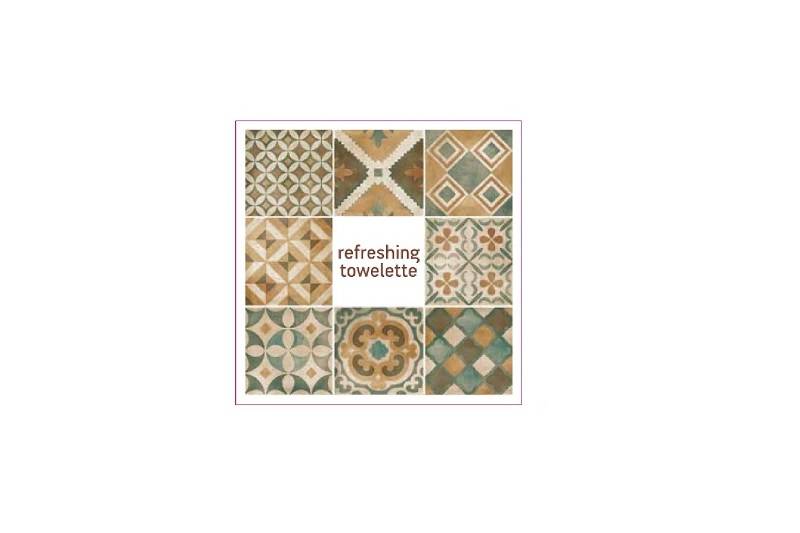 SALVIETTA UMIDIFICATA BIO - MOSAICO - LIMONE