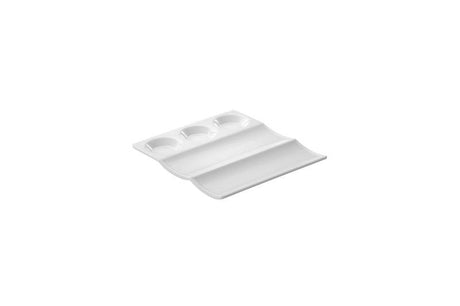 Piatto con scomparti bianco Melamina