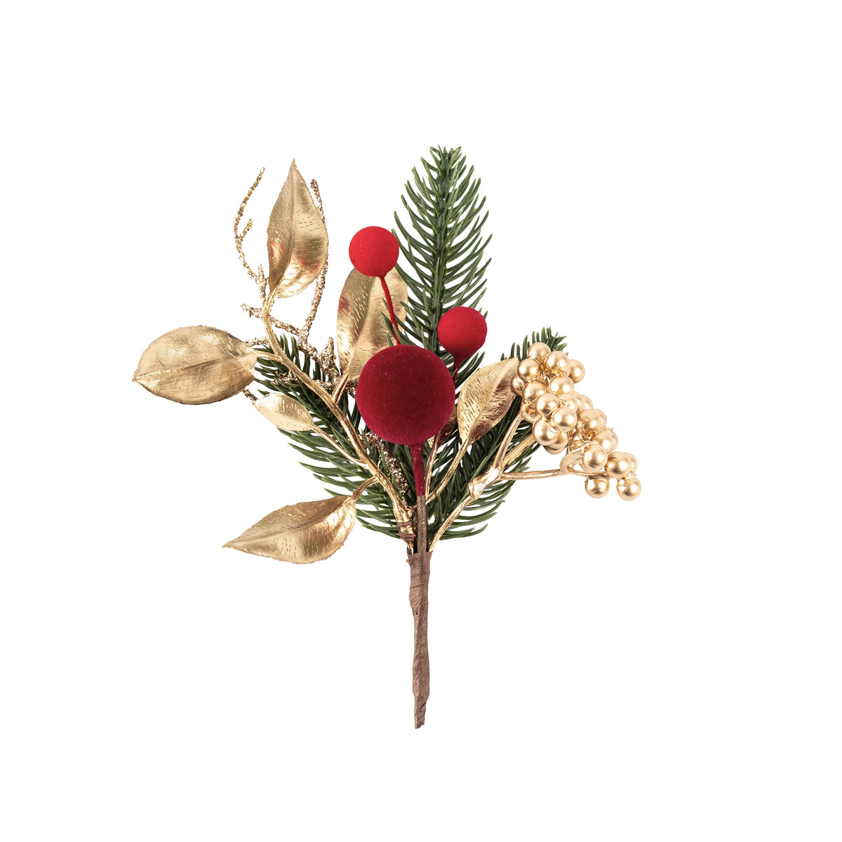 Pick Foglie Oro e Velluto Rosso