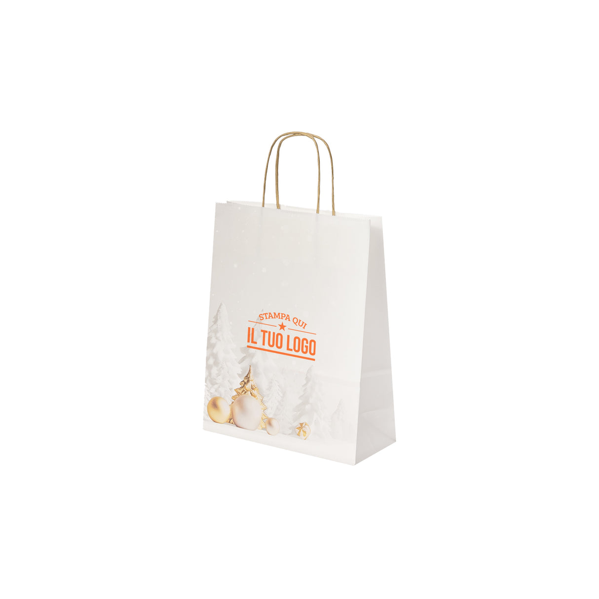 Shopper Winter con cordino oro Personalizzabile