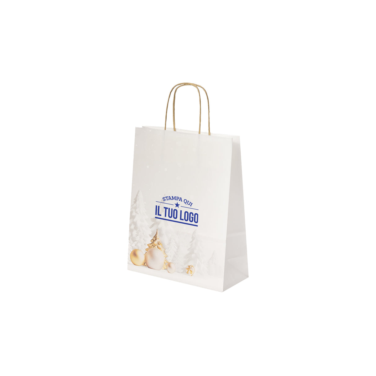 Shopper Winter con cordino oro Personalizzabile