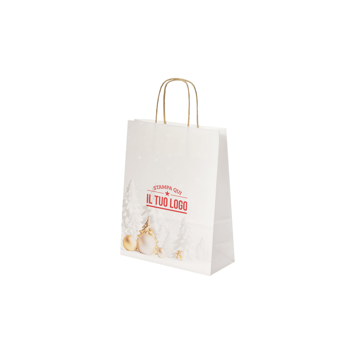 Shopper Winter con cordino oro Personalizzabile