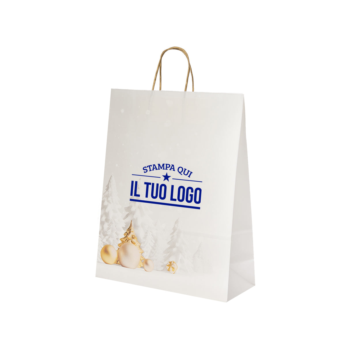 Shopper Winter con cordino oro Personalizzabile