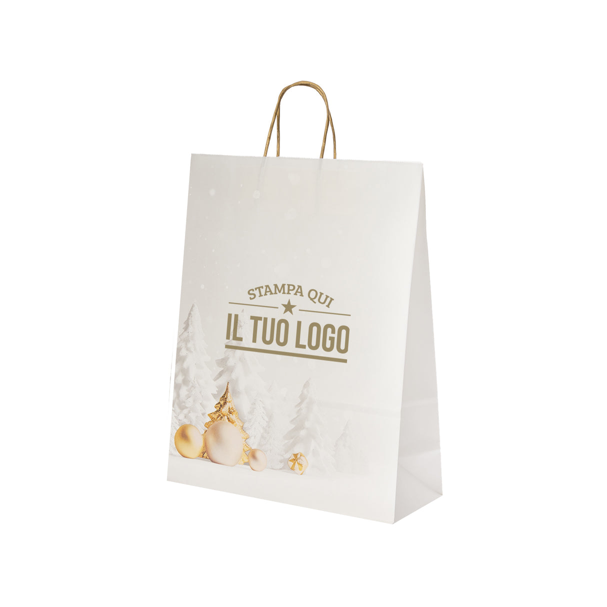 Shopper Winter con cordino oro Personalizzabile
