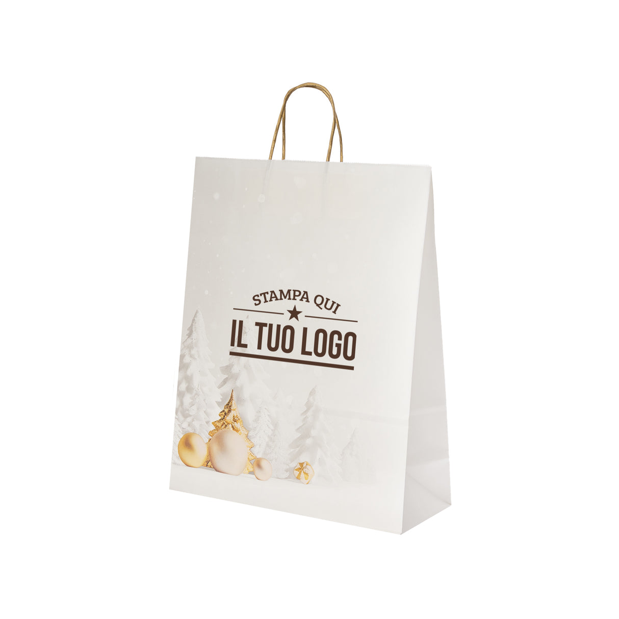 Shopper Winter con cordino oro Personalizzabile