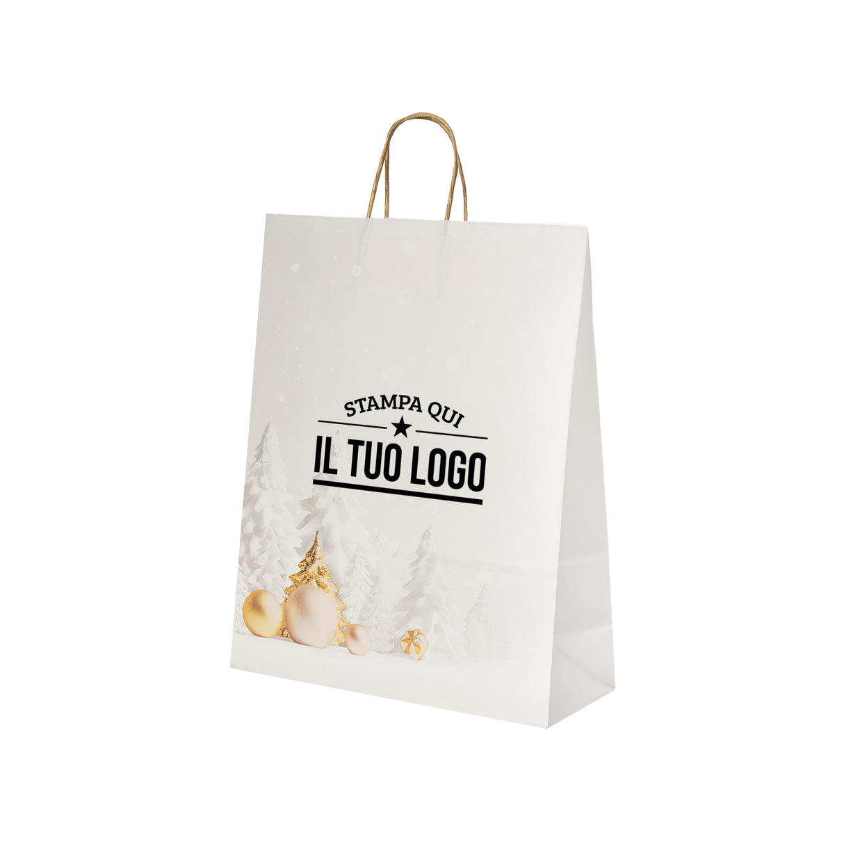 Shopper Winter con cordino oro Personalizzabile