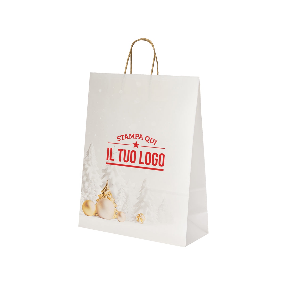 Shopper Winter con cordino oro Personalizzabile