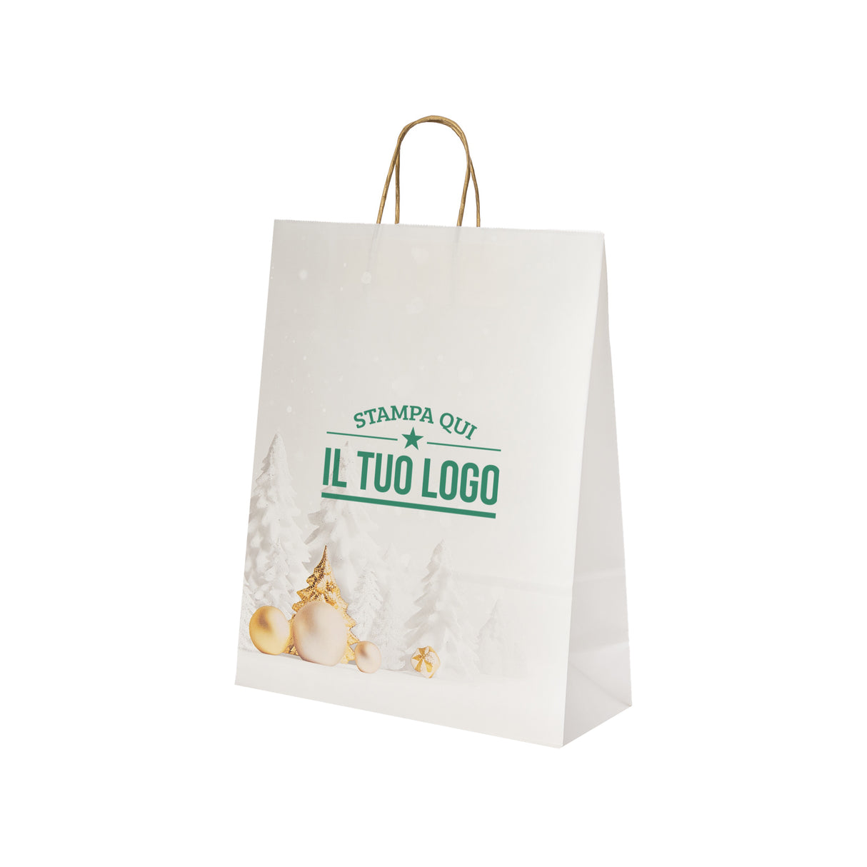 Shopper Winter con cordino oro Personalizzabile