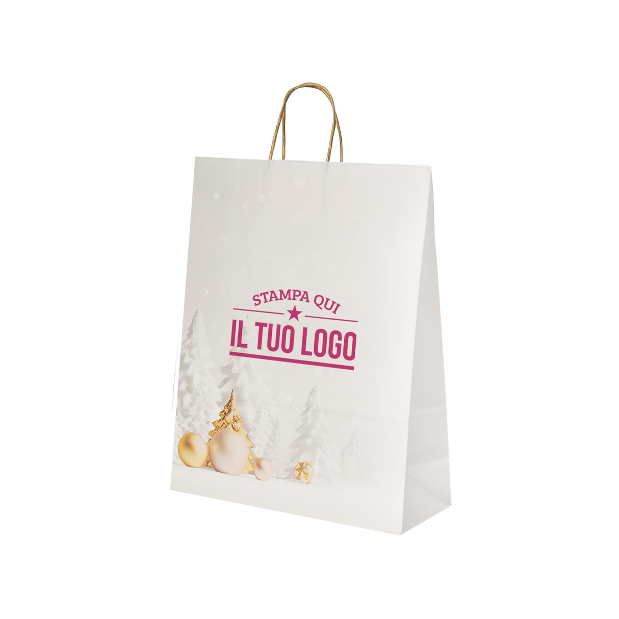 Shopper Winter con cordino oro Personalizzabile