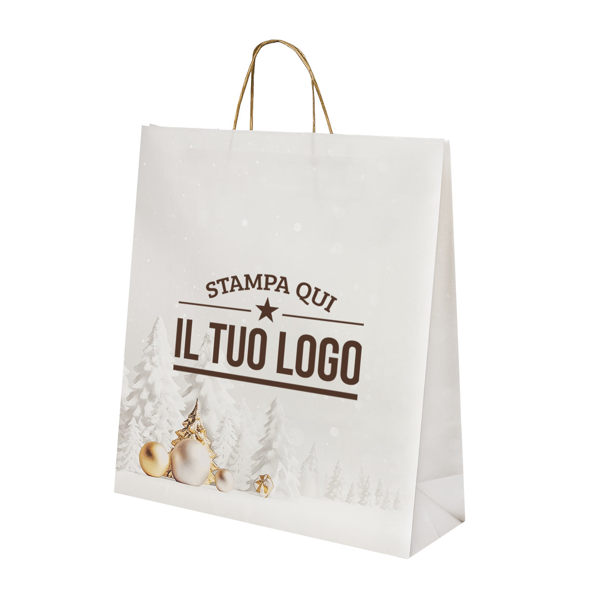 Shopper Winter con cordino oro Personalizzabile