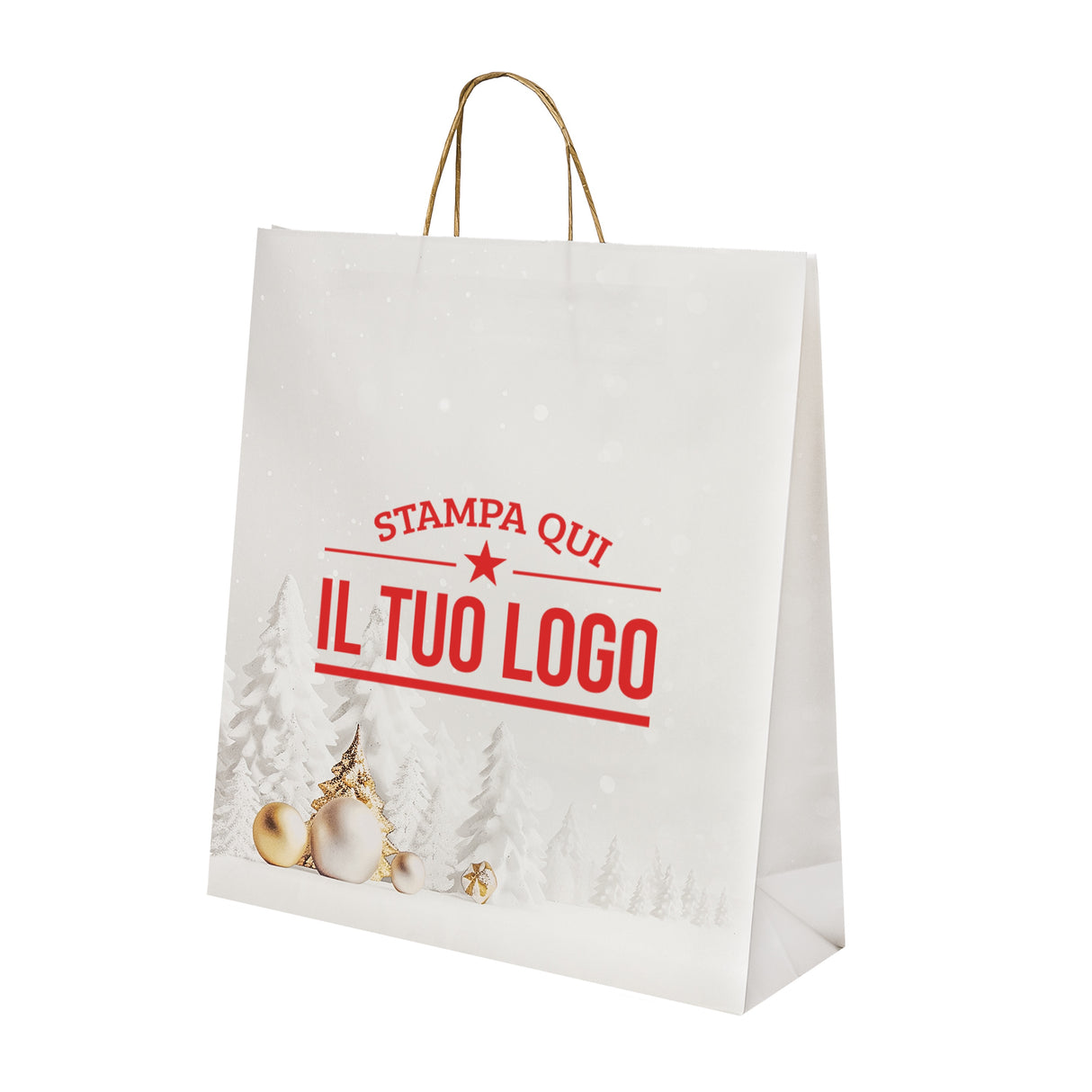 Shopper Winter con cordino oro Personalizzabile