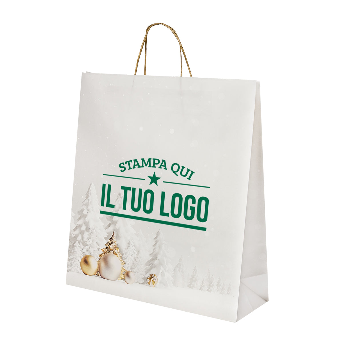 Shopper Winter con cordino oro Personalizzabile