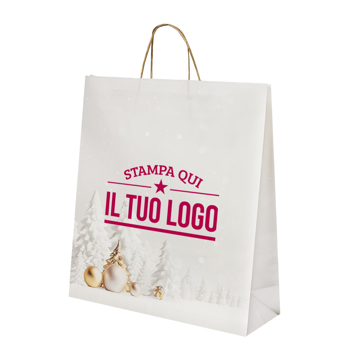 Shopper Winter con cordino oro Personalizzabile