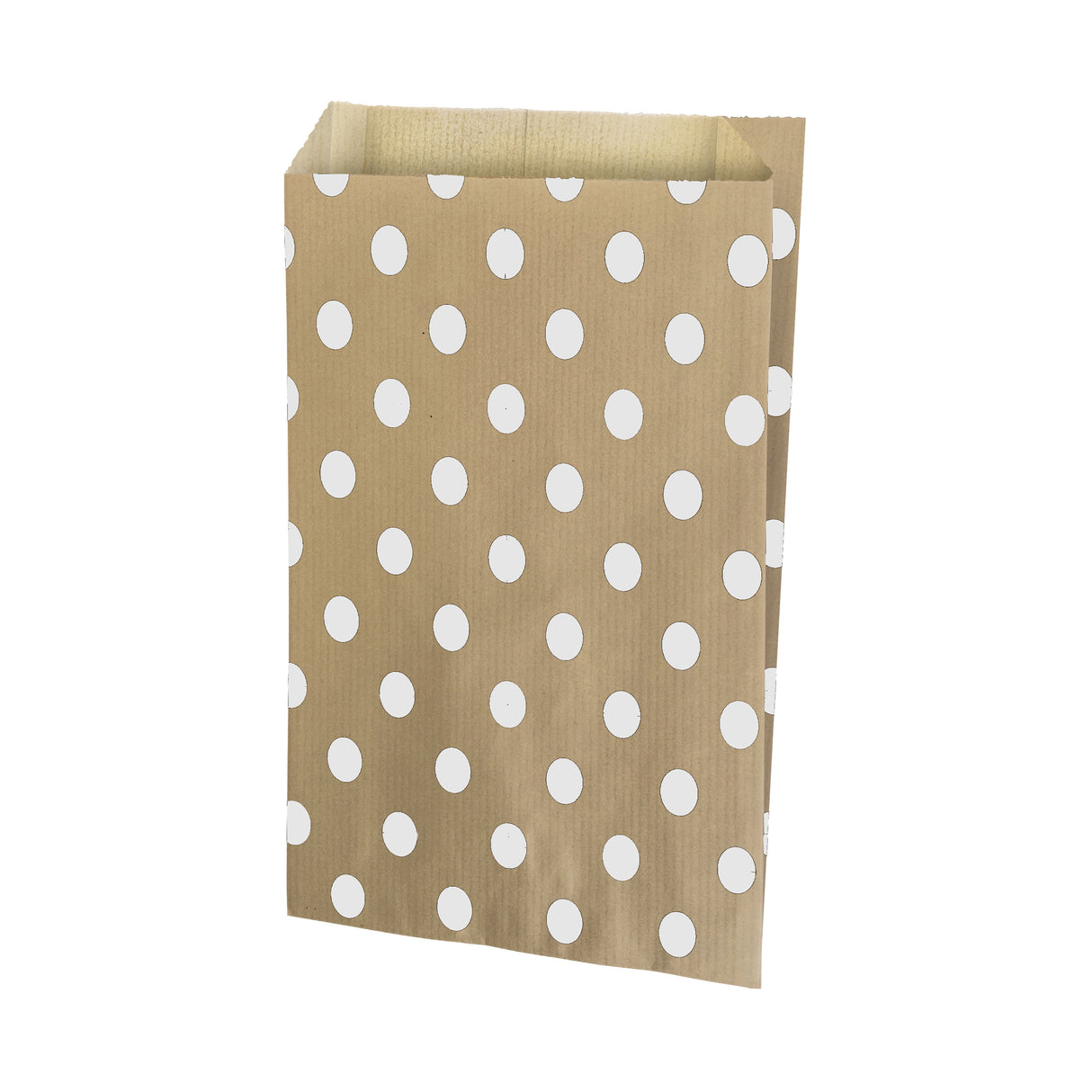 Sacchetto Carta Kraft Pois Bianchi