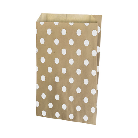 Sacchetto Carta Kraft Pois Bianchi