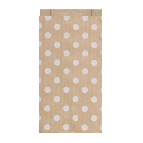 Sacchetto Carta Kraft Pois Bianchi