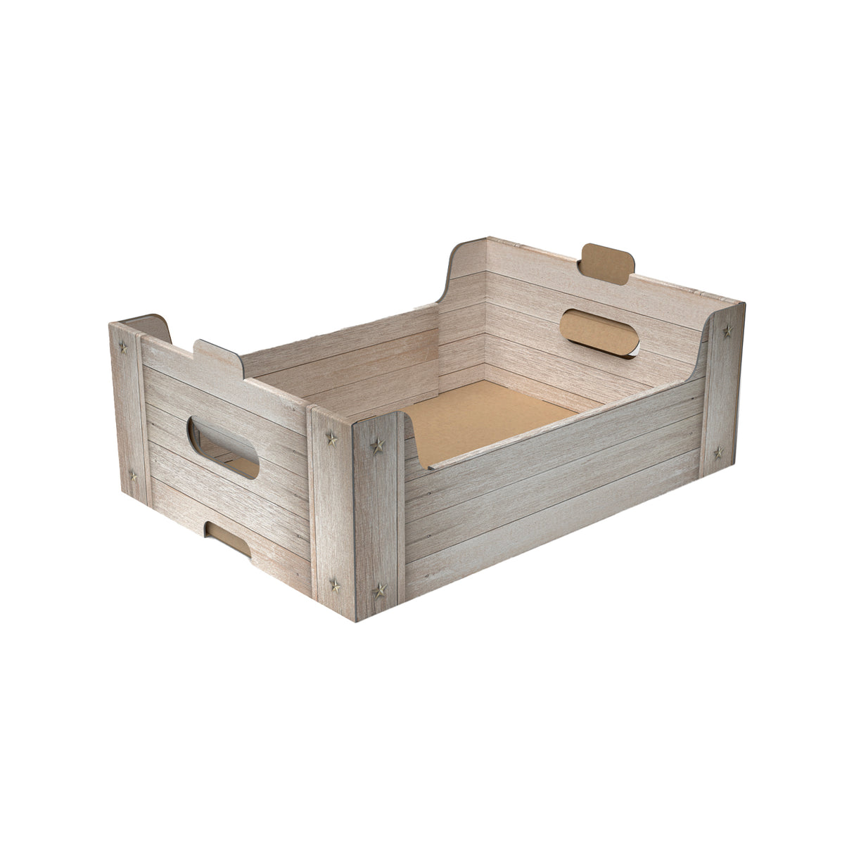 Cesto Regalo Cassetta in Cartone Stampa Wood