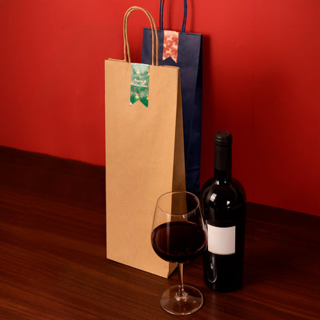 Sac cadeau pour bouteilles en papier Sealing coloré Cordonnet