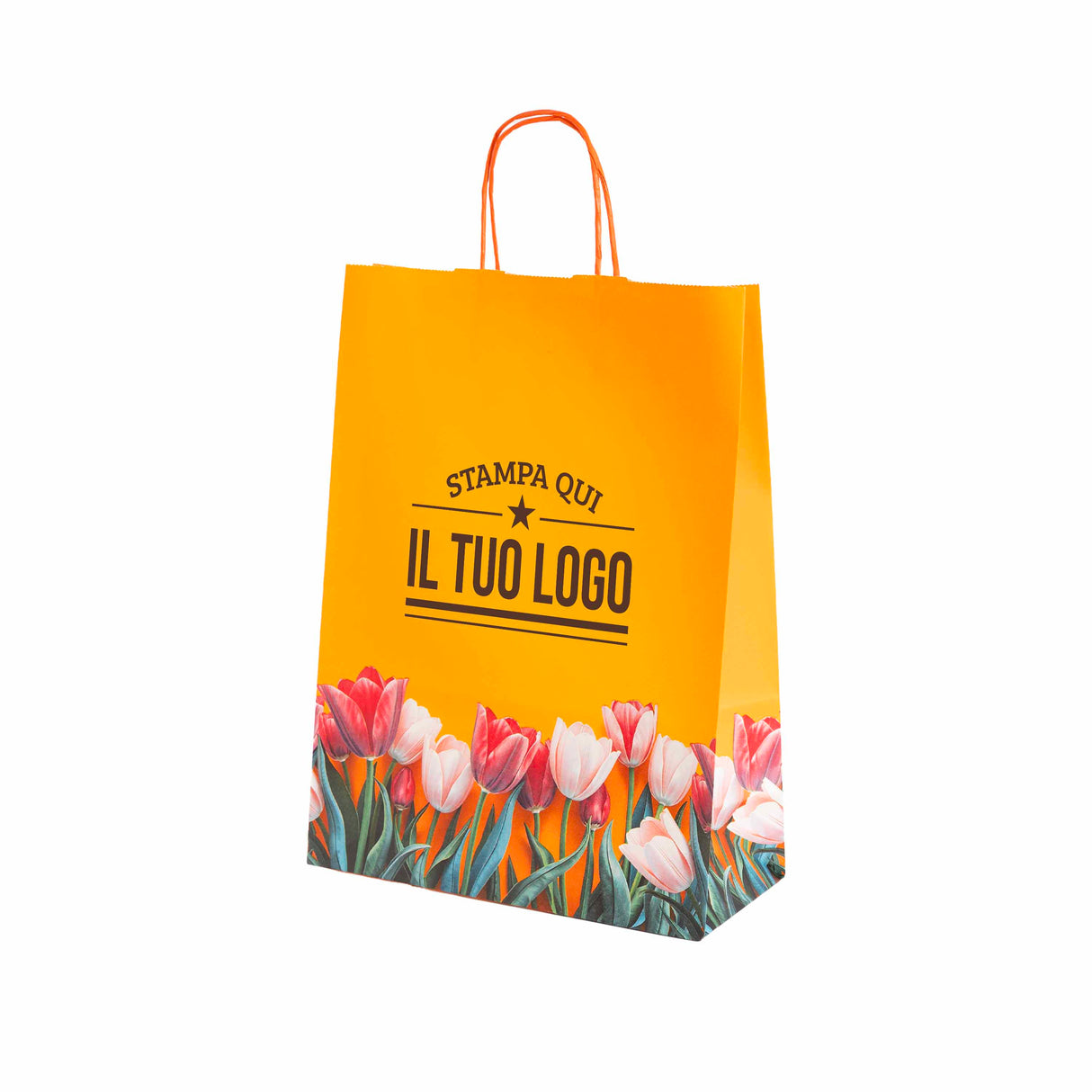 Shopper carta Tulipano Personalizzabile con cordino
