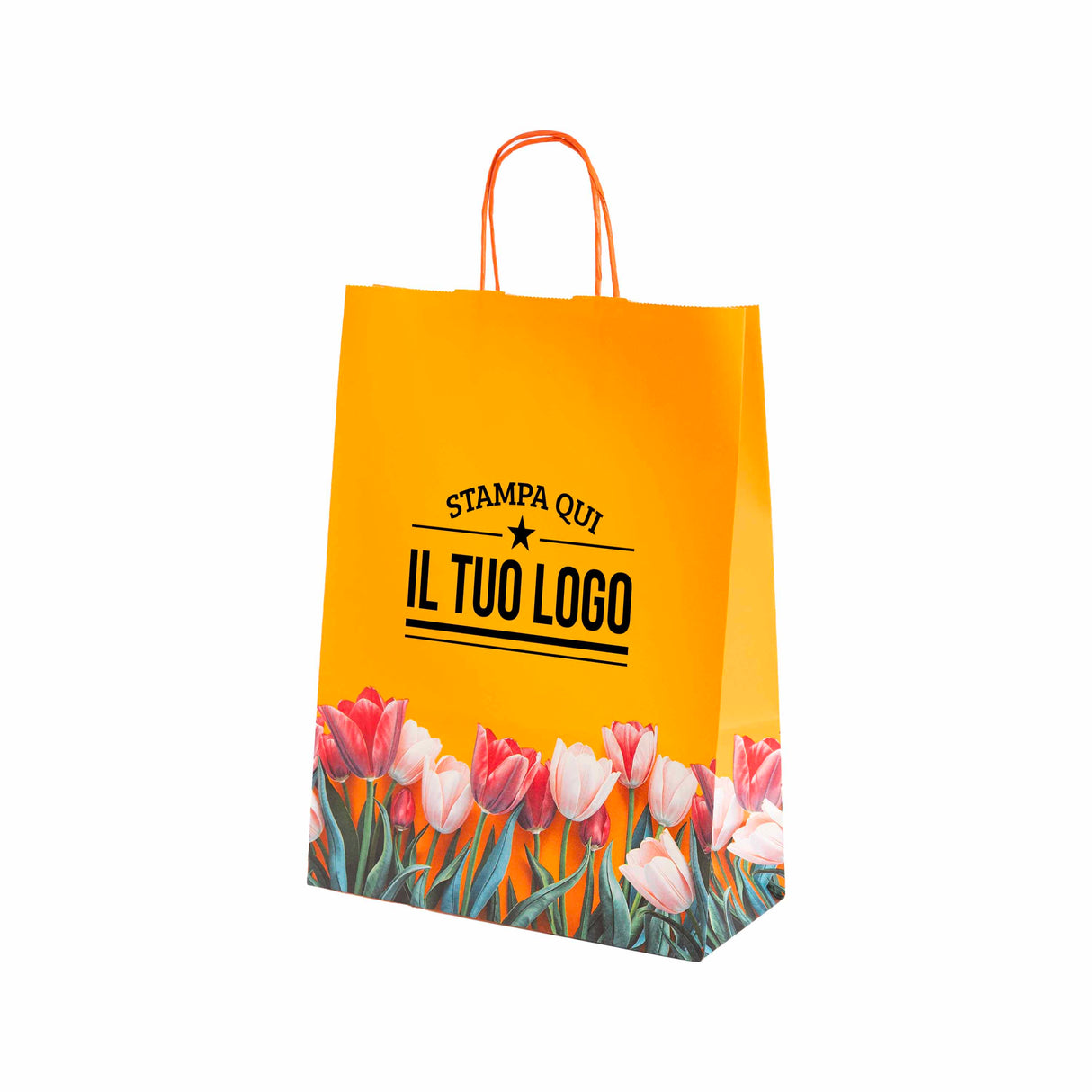 Shopper carta Tulipano Personalizzabile con cordino