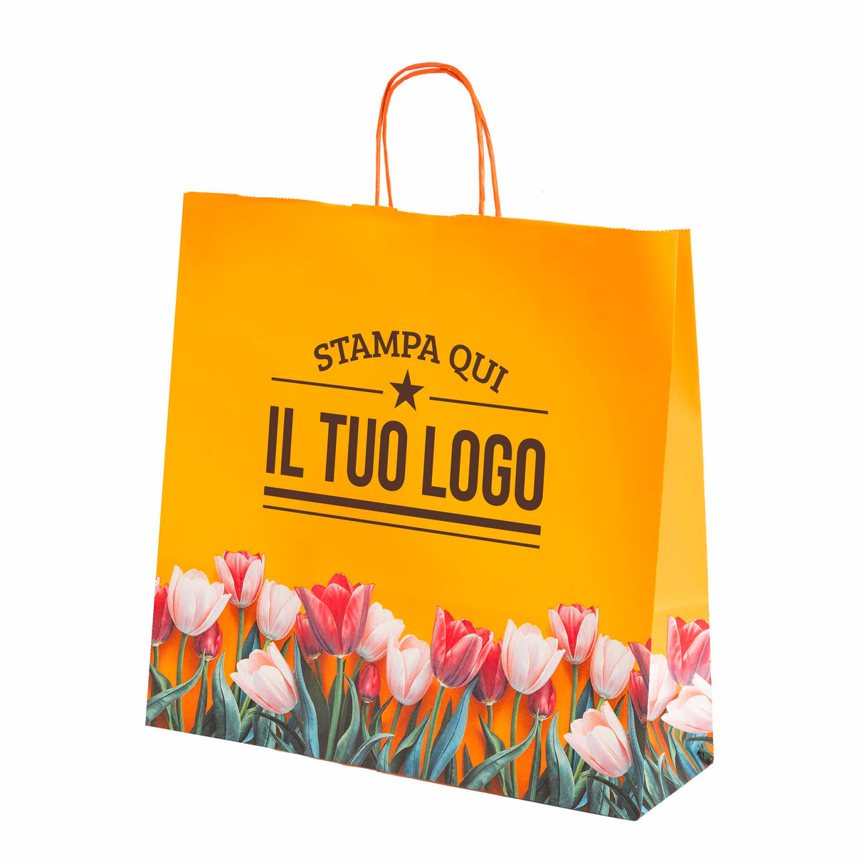 Shopper carta Tulipano Personalizzabile con cordino