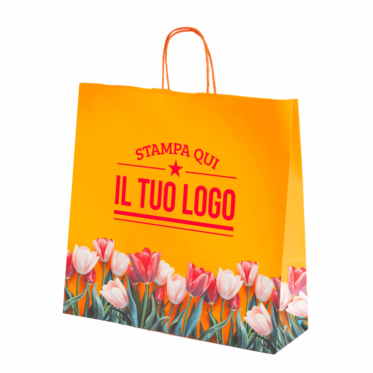 Shopper carta Tulipano Personalizzabile con cordino