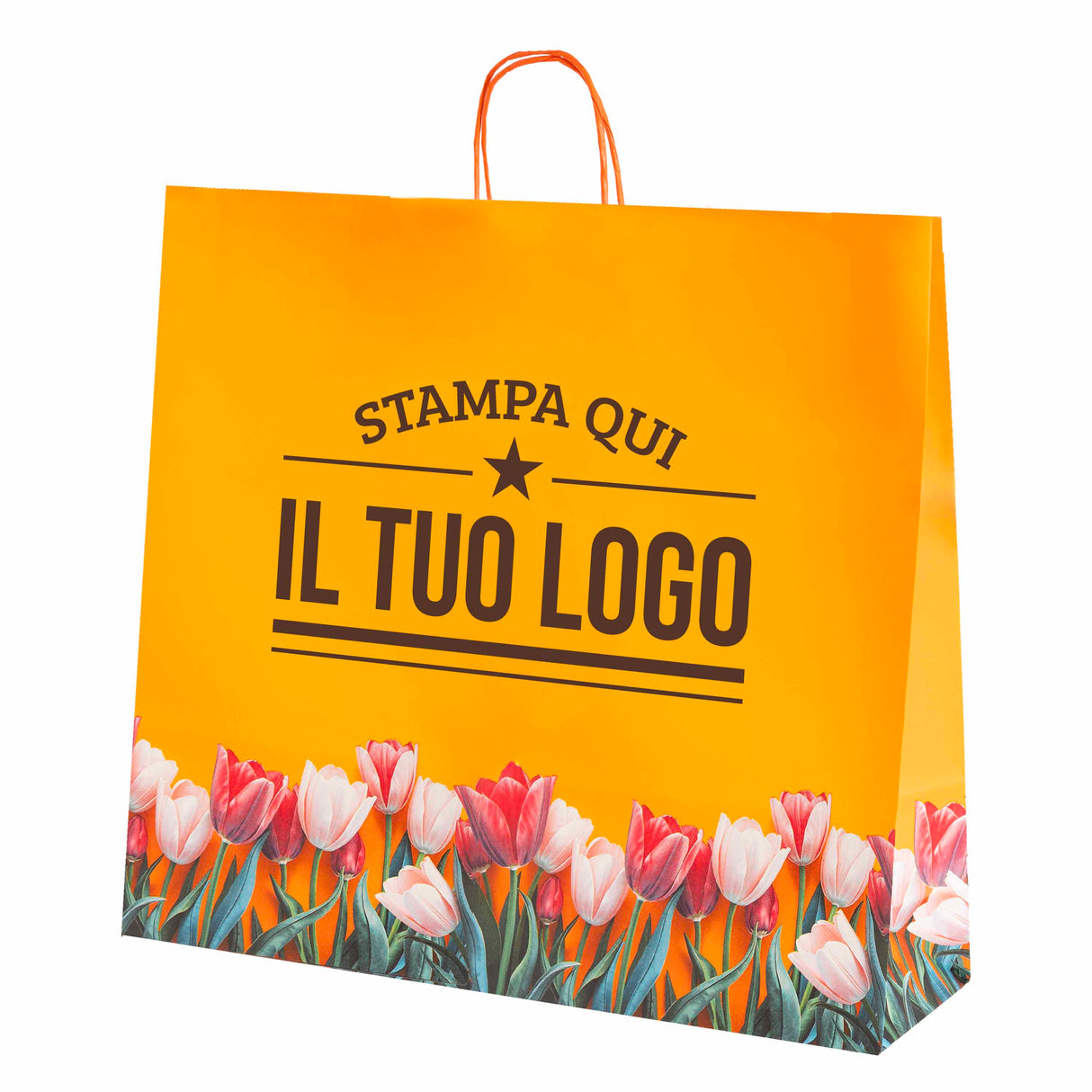 Shopper carta Tulipano Personalizzabile con cordino