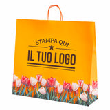 Shopper carta Tulipano Personalizzabile con cordino