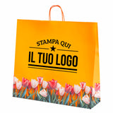 Shopper carta Tulipano Personalizzabile con cordino