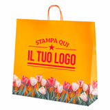 Shopper carta Tulipano Personalizzabile con cordino