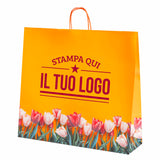 Shopper carta Tulipano Personalizzabile con cordino