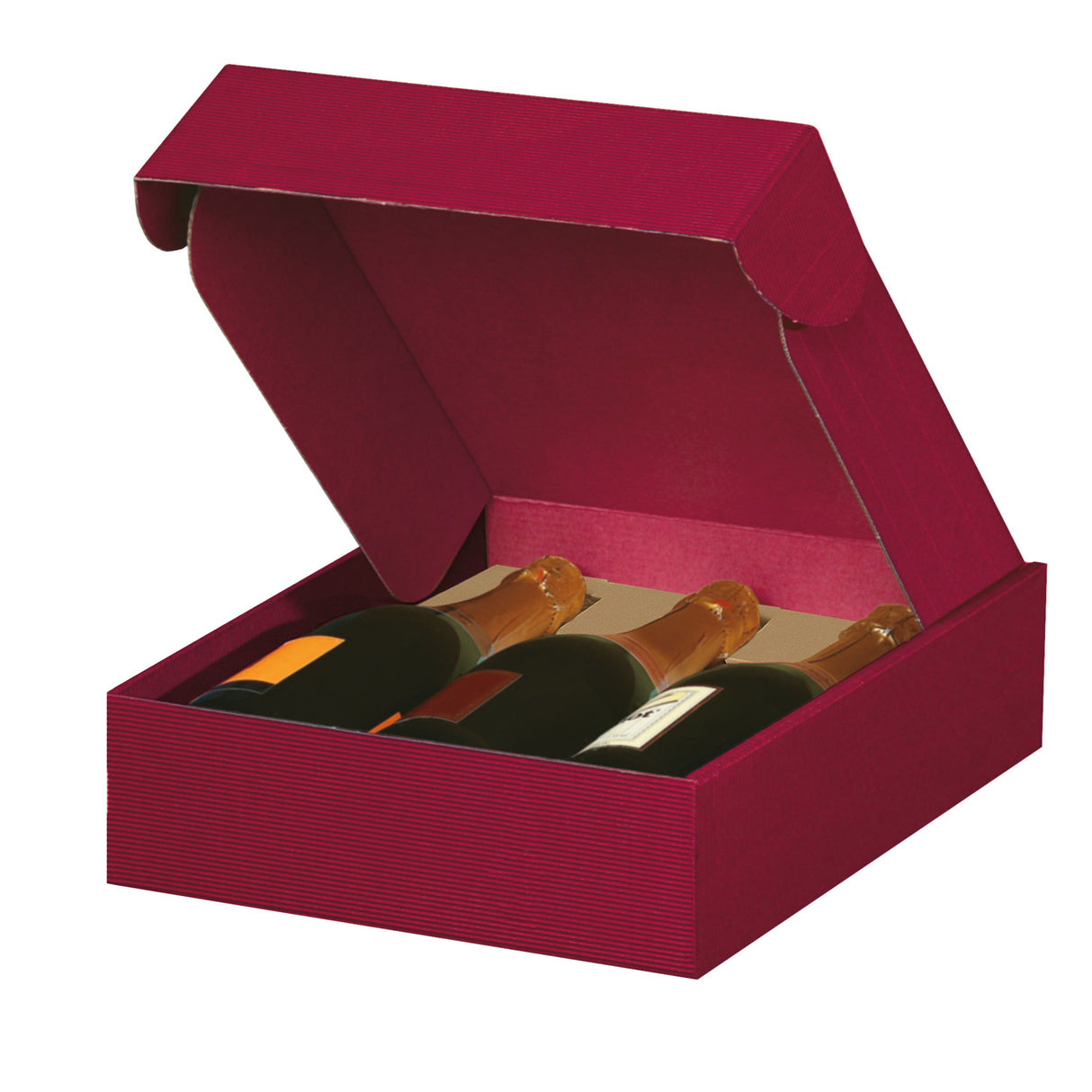 Cofanetto Porta Bottiglie Onda  linea Burgundy
