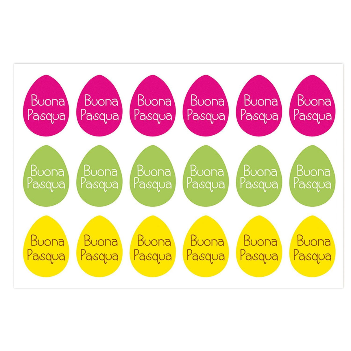 Etichetta Adesiva Uovo Buona Pasqua