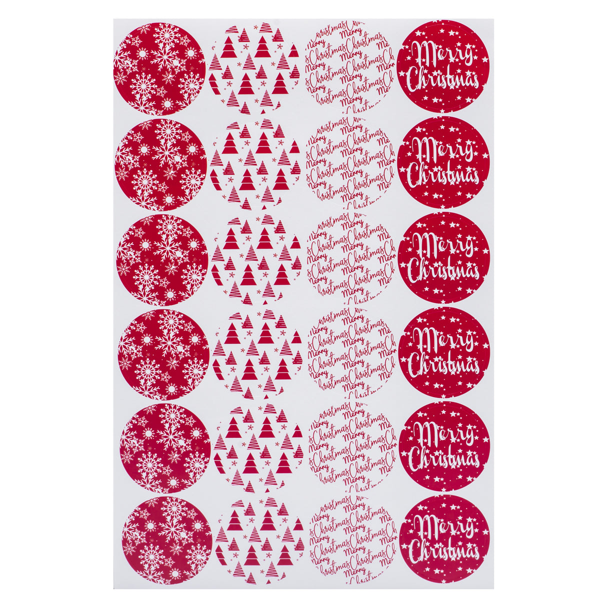 Etichette Adesive Christmas Red Mix