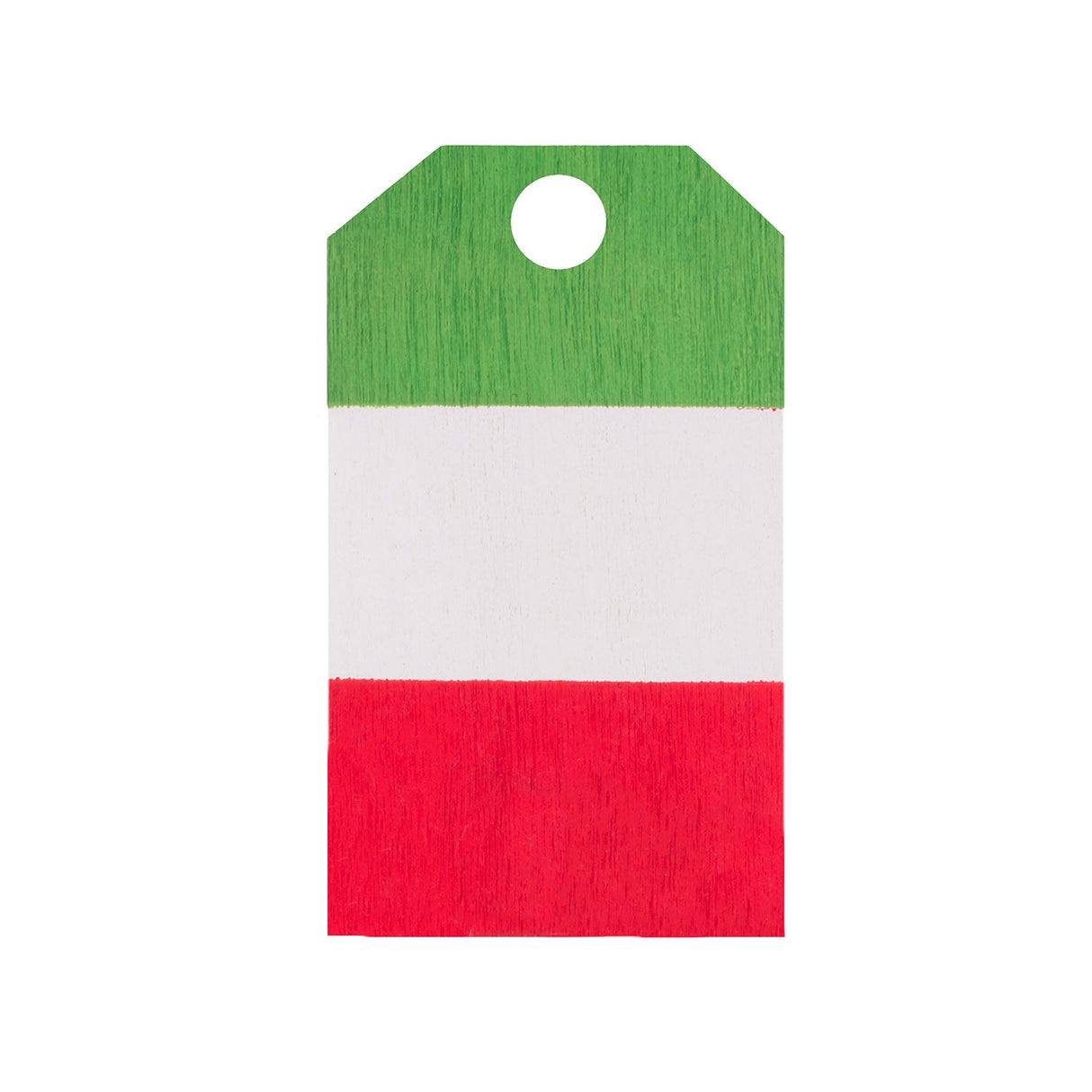Tag in Legno Tricolore