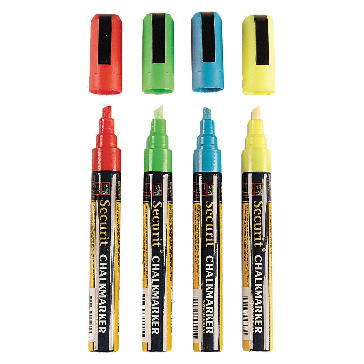 Edding 4095 – Pennarelli A Gesso Liquido, Confezione Da 5 Colori Assortiti | Punta Media, Inodori, Per Lavagne, Vetro E Specchi | Cancellabili Con Panno Umido