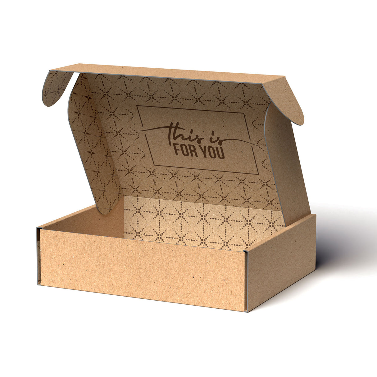 Scatola E-commerce con scritta interna