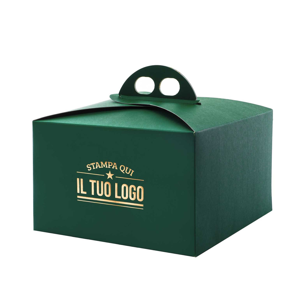 Scatola Portapanettone Classic Verde Basso