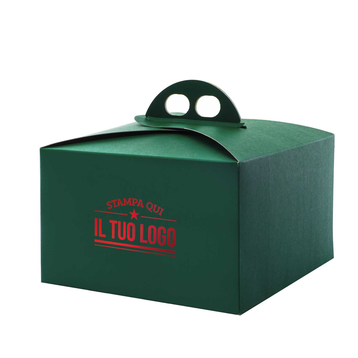 Scatola Portapanettone Classic Verde Basso